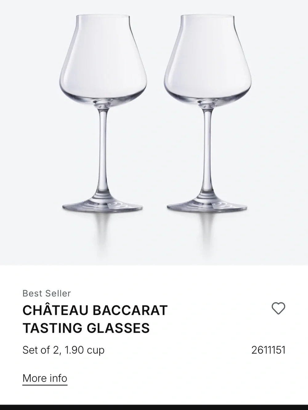Set of 2 Neiman Marcus x Baccarat Château Red Wine Glasses with Baccarat box